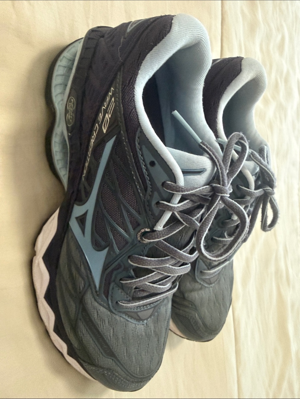 Mizuno Women's Athletic Running Shoes Slate and Lt. Blue sz 8.5 + original box!